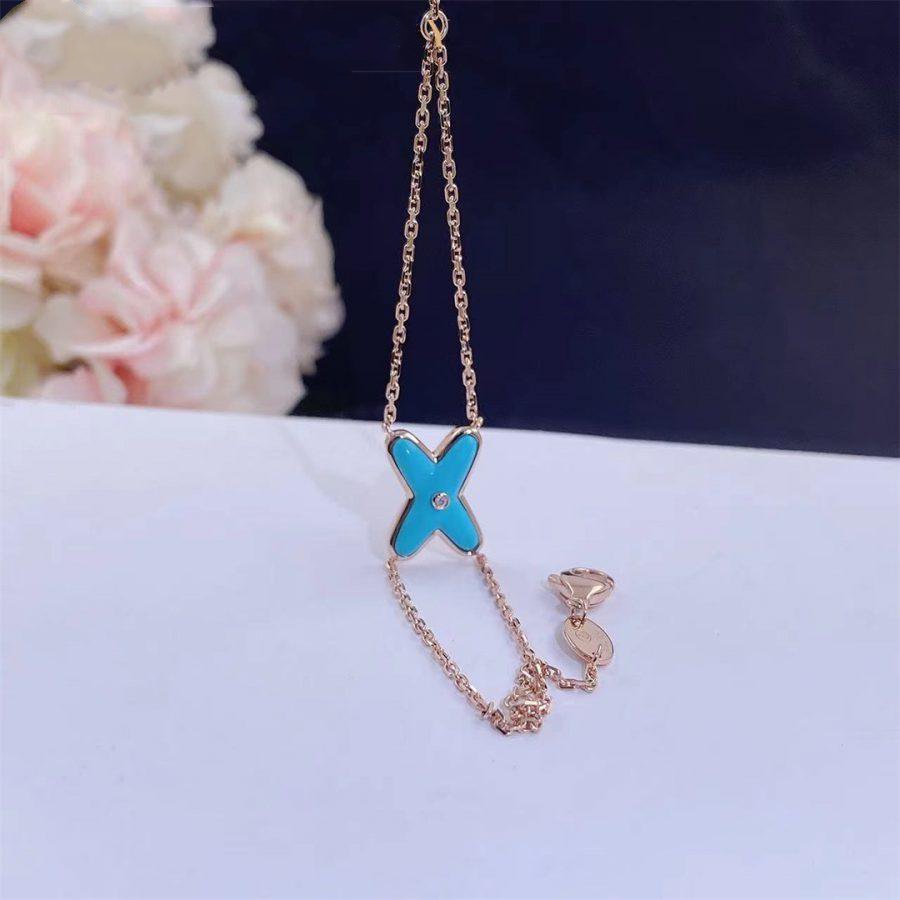 [vivabelle]JEUX BRACELET TURQUOISE PINK GOLD 1 DIAMOND