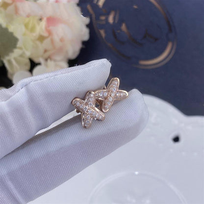 [vivabelle]JEUX DE PINK GOLD DIAMOND EARRINGS