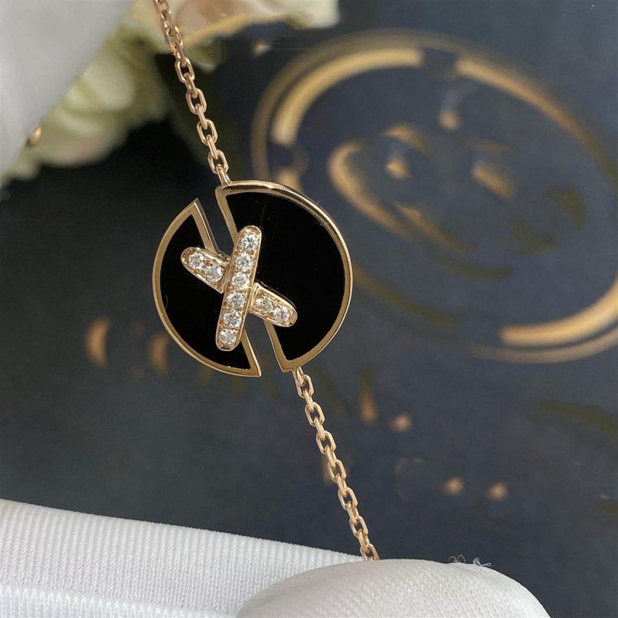 [vivabelle]JEUX DE BRACELET ONYX PINK GOLD DIAMOND