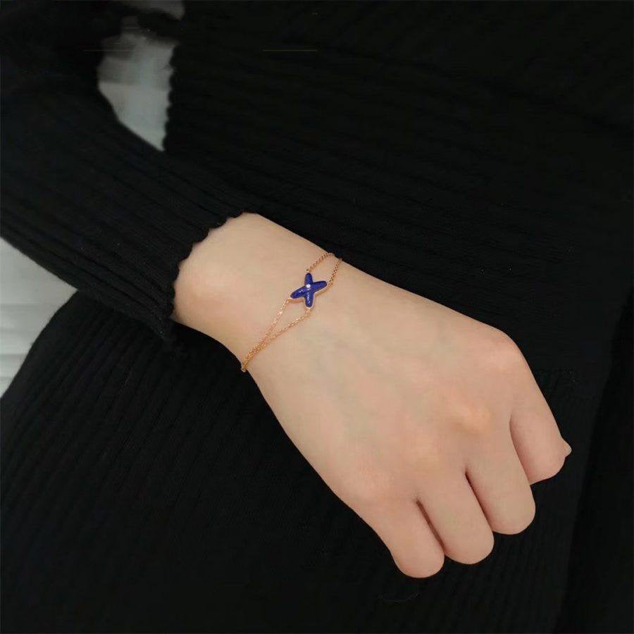 [vivabelle]Hollow Design Four-Leaf Clover Flower Shape Ring