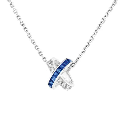 [vivabelle]LIENS DIAMOND SILVER NECKLACE