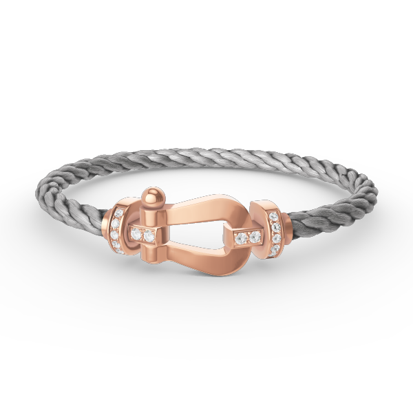 [vivabelle]FORCE LARGE HORSESHOE HALF DIAMOND BRACELET ROSE GOLD