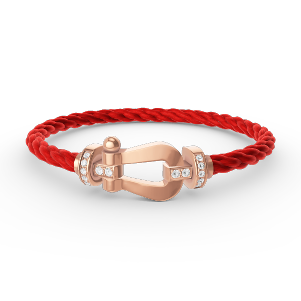 [vivabelle]FORCE LARGE HORSESHOE HALF DIAMOND BRACELET ROSE GOLD