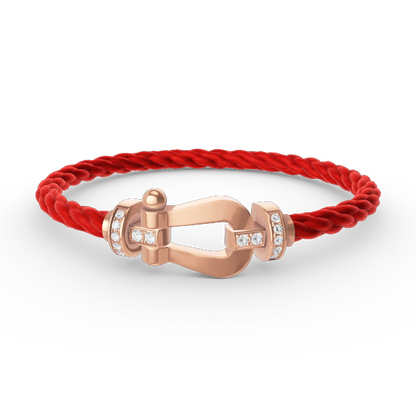 [vivabelle]FORCE LARGE HORSESHOE HALF DIAMOND BRACELET ROSE GOLD