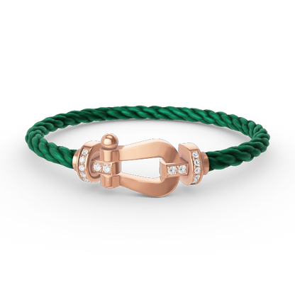 [vivabelle]FORCE LARGE HORSESHOE HALF DIAMOND BRACELET ROSE GOLD