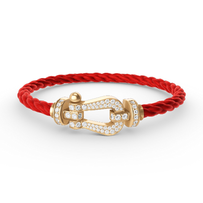 [vivabelle]FORCE LARGE HORSESHOE FULL DIAMOND BRACELET GOLD