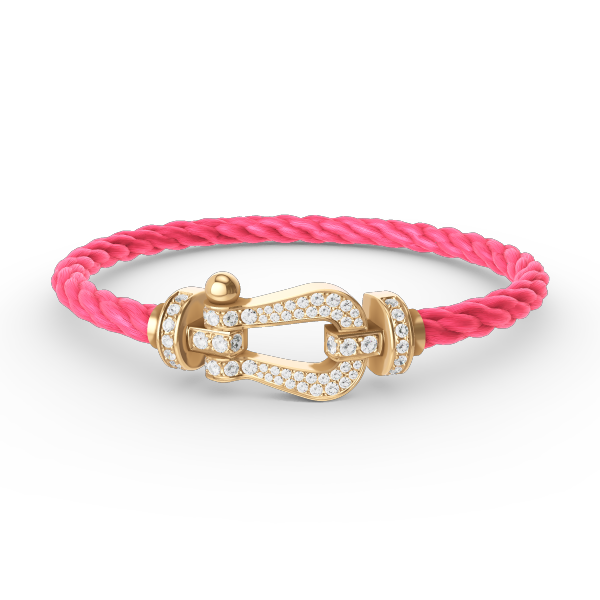 [vivabelle]FORCE LARGE HORSESHOE FULL DIAMOND BRACELET GOLD