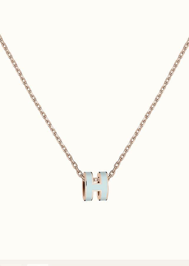 [vivabelle]POP H LIGHT BLUE NECKLACE