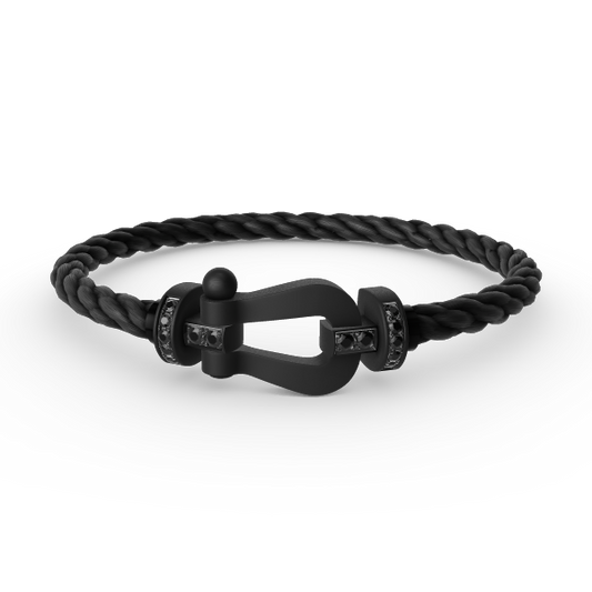 [vivabelle]FORCE LARGE SERIES HORSESHOE BLACK SAMURAI BRACELET