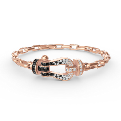 [vivabelle]FORCE LARGE HORSESHOE CLASP  METAL BRACELET