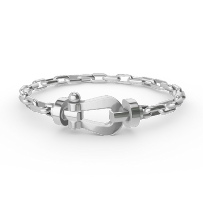 [vivabelle]FORCE LARGE HORSESHOE CLASP  METAL BRACELET
