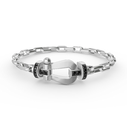 [vivabelle]FORCE LARGE HORSESHOE CLASP  METAL BRACELET
