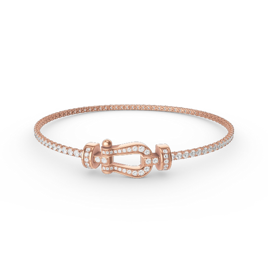 [vivabelle]FORCE  HORSESHOE  DIAMOND TENNIS BRACELET
