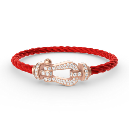 [vivabelle]FORCE LARGE HORSESHOE FULL DIAMOND BRACELET ROSE GOLD