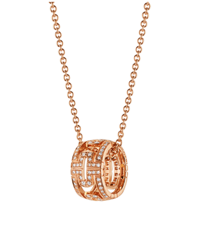 [vivabelle]PARENTESI NECKLACE PINK GOLD DIAMOND
