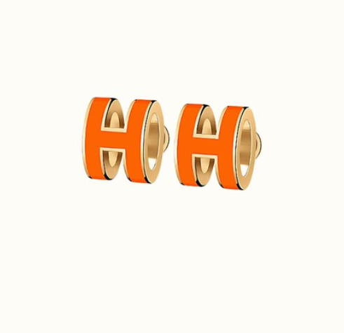 [vivabelle]MINI POP H EARRINGS ORANGE