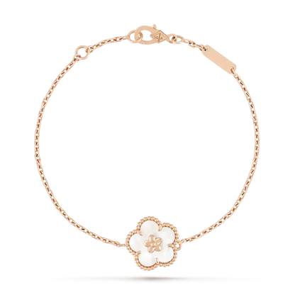 [vivabelle]LUCKY WHITE MOP PLUM BLOSSOM  BRACELET