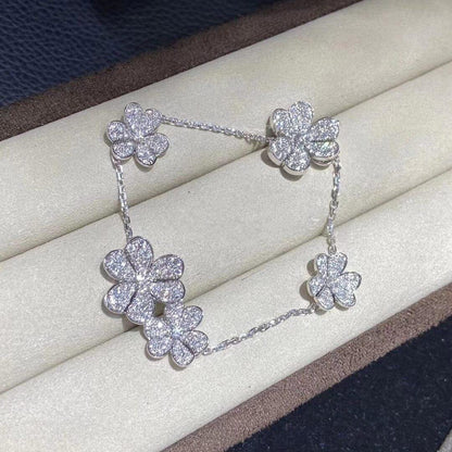 [vivabelle]FRIVOLE SILVER 5 FLOWERS BRACELET