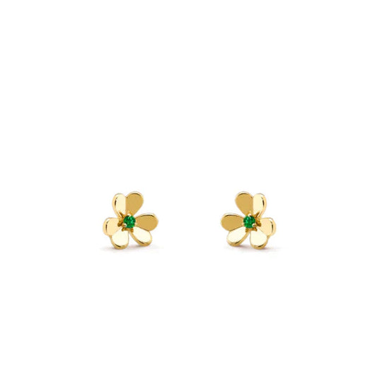 [vivabelle]FRIVOLE  FLOWER MALACHITE EARRINGS