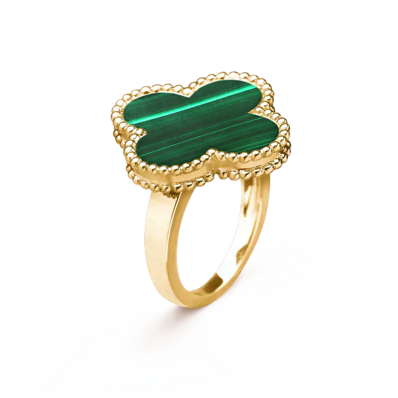 [vivabelle]CLOVER MALACHITE RING