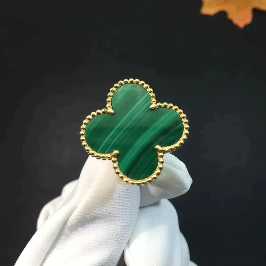 [vivabelle]CLOVER MALACHITE RING