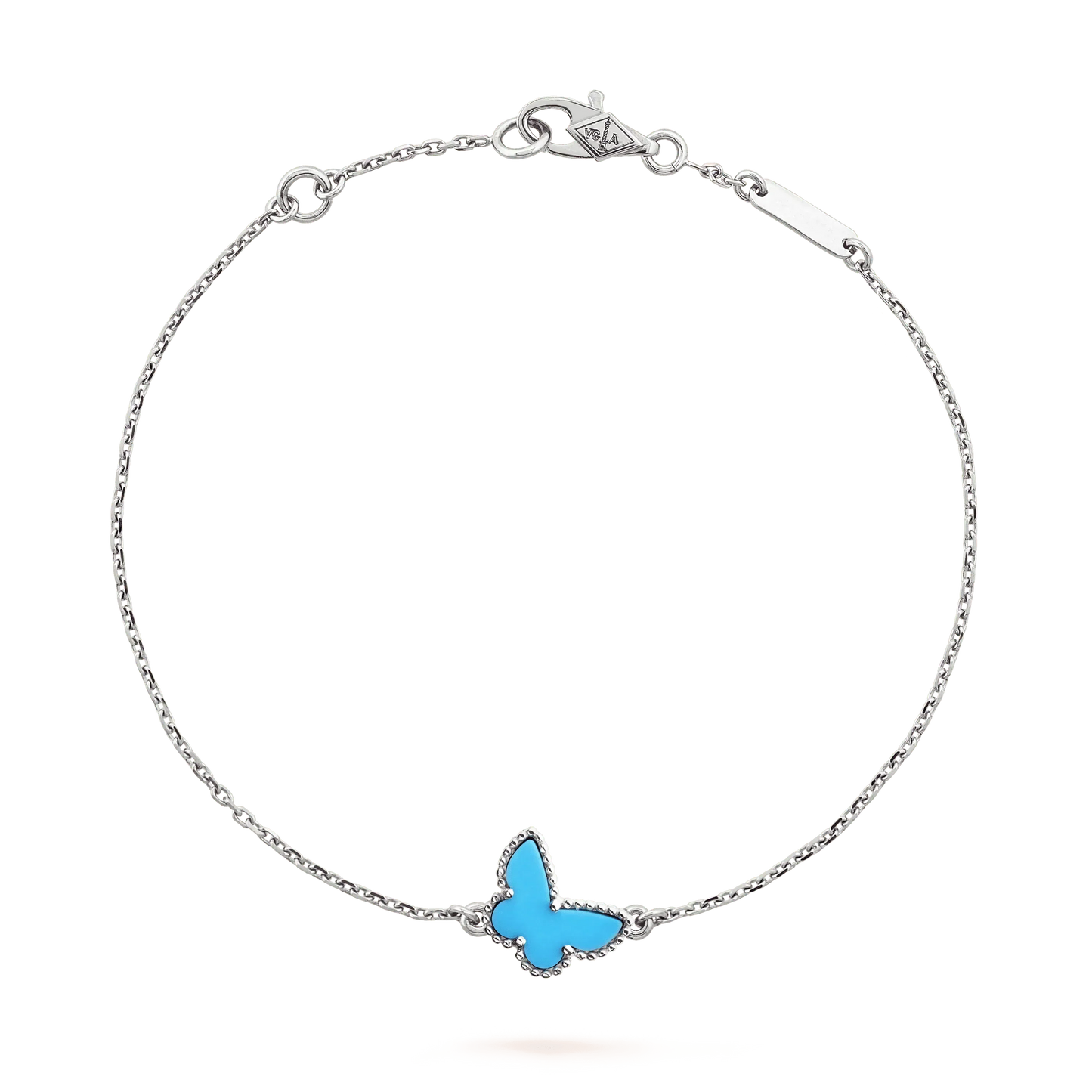 [vivabelle]BUTTERFLY TURQUOISE BUTTERFLY BRACELET SILVER