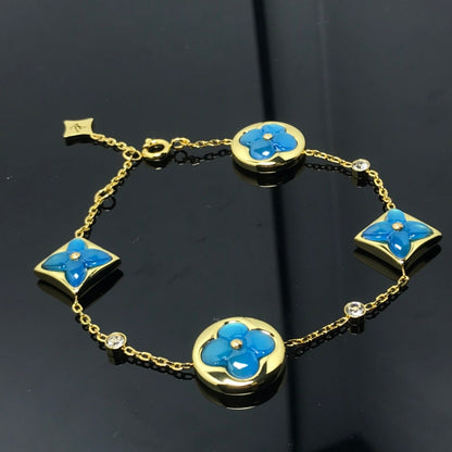 [vivabelle]STAR AND SUN 4 MOTIF BLUE BRACELET