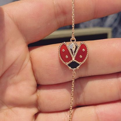 [vivabelle]LUCKY SPRING 1 MOTIF PINK GOLD BRACELET