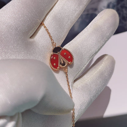 [vivabelle]LUCKY SPRING 1 MOTIF PINK GOLD BRACELET