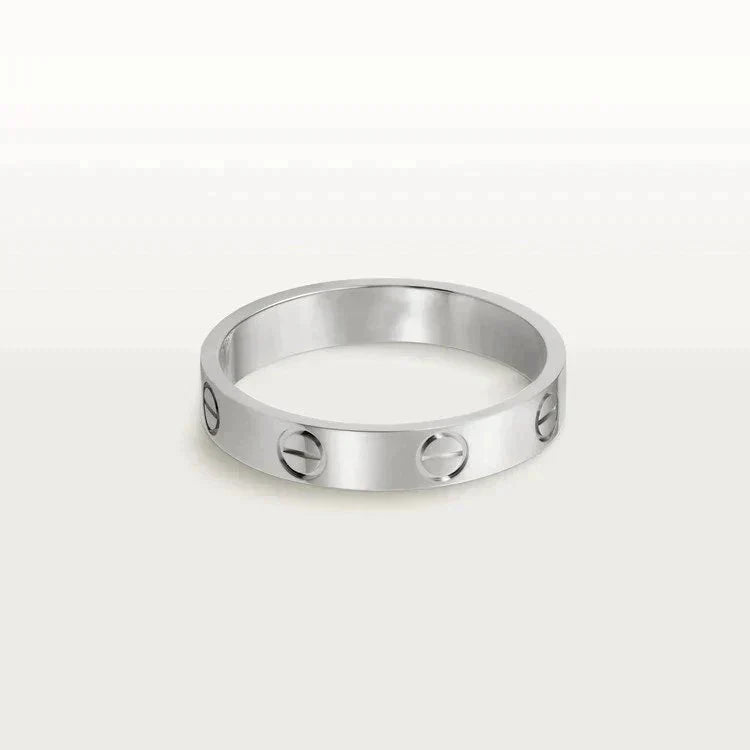 [vivabelle]LOVE RING 4MM 1 DIAMOND SILVER