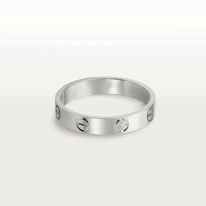 [vivabelle]LOVE RING 4MM 1 DIAMOND SILVER